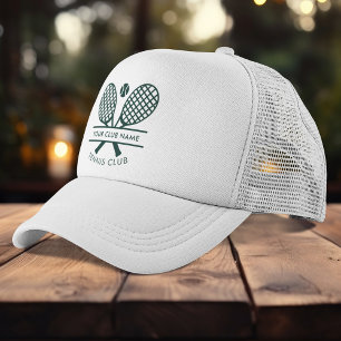 Casquette Votre Country Club Nom Tennis Racket Icônes Person