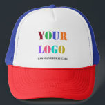Casquette Votre entreprise Logo Texte Promotionnel Entrepris<br><div class="desc">Chapeau de camion avec logo personnalisé et texte promotionnel Entreprise Personnalisée Casquettes / Cadeau - Ajouter votre logo / image et texte - Site / ou Nom - Information - Redimensionner et déplacer des éléments avec outil de personnalisation. Choisissez la police / taille / couleur ! Veuillez utiliser votre logo...</div>