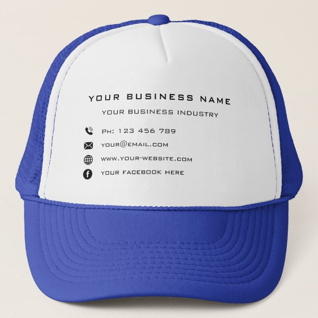 Casquette Votre entreprise Promotionnez Personnalisé Trucker (Devant)