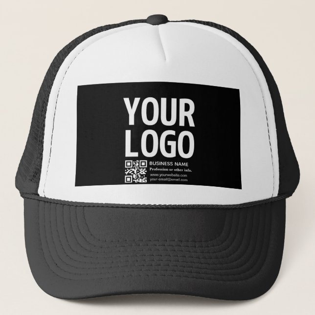 Casquette Votre logo avec code QR et texte modifiables  (Devant)