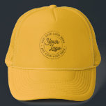 Casquette Votre logo d'entreprise Personnalisé Simple Jaune<br><div class="desc">Créez votre propre chapeau de camion d'entreprise! Un modèle simple et moderne en jaune, entièrement personnalisable, avec le logo, la photo ou l'image de votre entreprise. Vous pouvez également ajouter votre nom, votre nom d'entreprise, votre adresse d'instagram promotionnel ou tout texte personnalisé. Vous pouvez choisir n'importe quelle police et n'importe...</div>