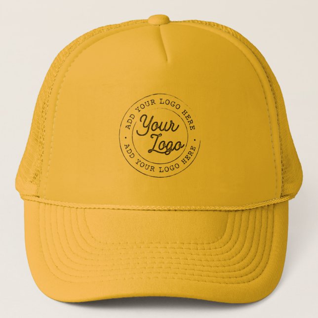 Casquette Votre logo d'entreprise Personnalisé Simple Jaune (Devant)