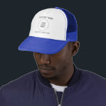 Casquette Votre Logo Et Votre Texte Femme Camion Royal Blanc<br><div class="desc">Unisex Business Company Logo Personnel Employé En vrac Élégant Modèle Promotionnel moderne Télécharger Ajouter Logo Homme & Femme Blanc et Royal Bleu Baseball & Trucker Chapeau... </div>