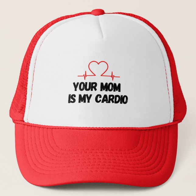 Casquette Votre Maman Est Mon Cardio Funny Fitness Exercice (Devant)