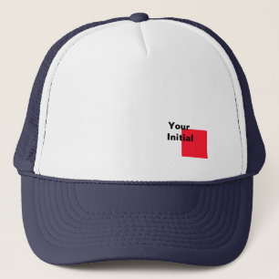 Casquette Votre monogramme initial bleu marine 