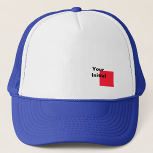 Casquette Votre monogramme initial bleu profond