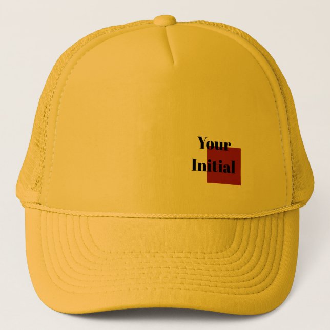 Casquette Votre monogramme initial en or (Devant)