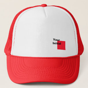 Casquette Votre monogramme initial rouge
