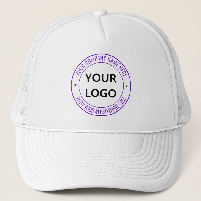 Casquette Votre nom de logo Site web Trucker Hat - Promotion (Devant)