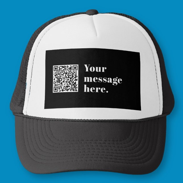 Casquette Votre propre code QR téléchargé & Texte Rétro Modi (Créateur téléchargé)