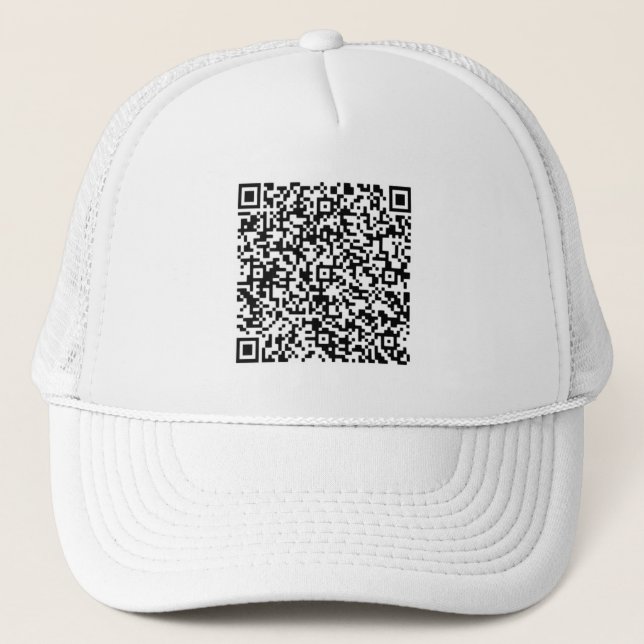 Casquette Votre QR Code info Promotionnels Business Trucker  (Devant)
