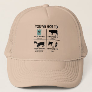 Casquette Vous devez savoir quand faire drôle Ranch Vaches d
