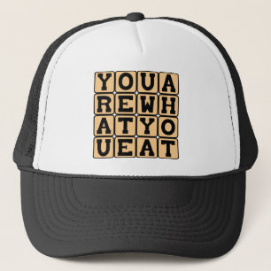 Casquette Vous êtes ce que vous mangez, affirmation culinair