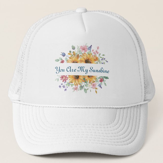 Casquette Vous êtes ma citation Sunshine et Sunflower (Devant)