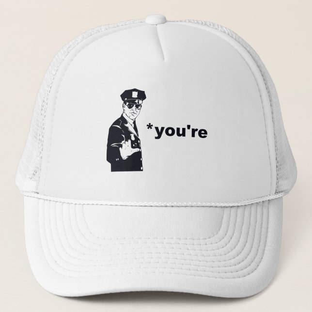 Casquette Vous êtes votre police de grammaire (Devant)