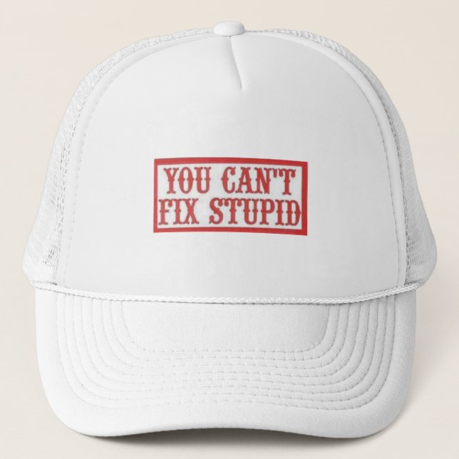 Casquette Vous ne pouvez pas fixer stupide (Devant)