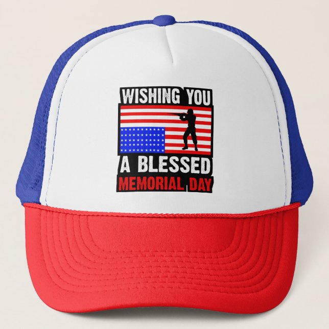 Casquette Vous souhaitant un Memorial Day béni (Devant)