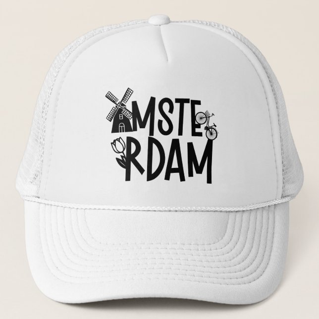Casquette Voyage Amsterdam Pays-Bas  (Devant)