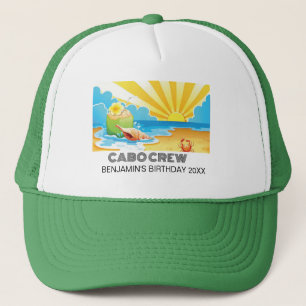 Casquette Voyage Anniversaire Rétro Coucher de Soleil Équipe