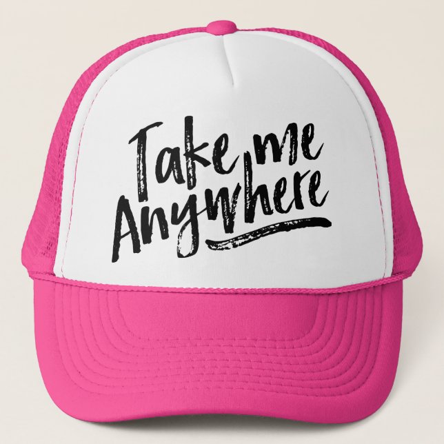 Casquette Voyage d'aventure typographie de brosse noire tend (Devant)