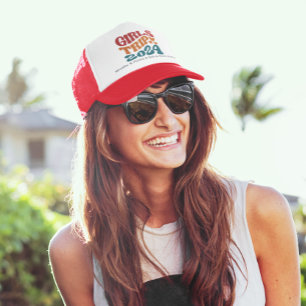 Casquette Voyage de fille 2024 Couleurs et texte personnalis