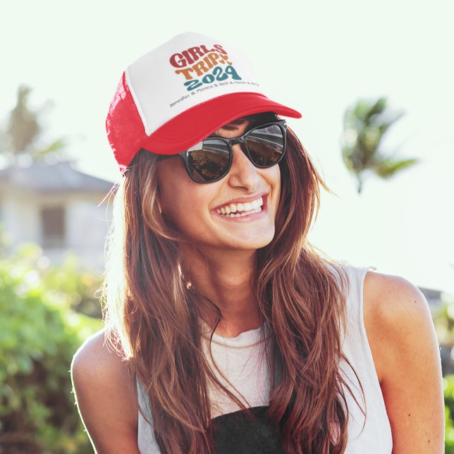 Casquette Voyage de fille 2024 Couleurs et texte personnalis (Créateur téléchargé)