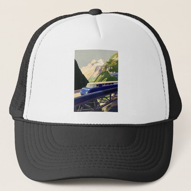 Casquette Voyage ferroviaire en Europe vintage (Devant)