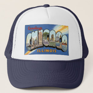 Casquette Voyage Rétro, Salutations de Chicago Illinois