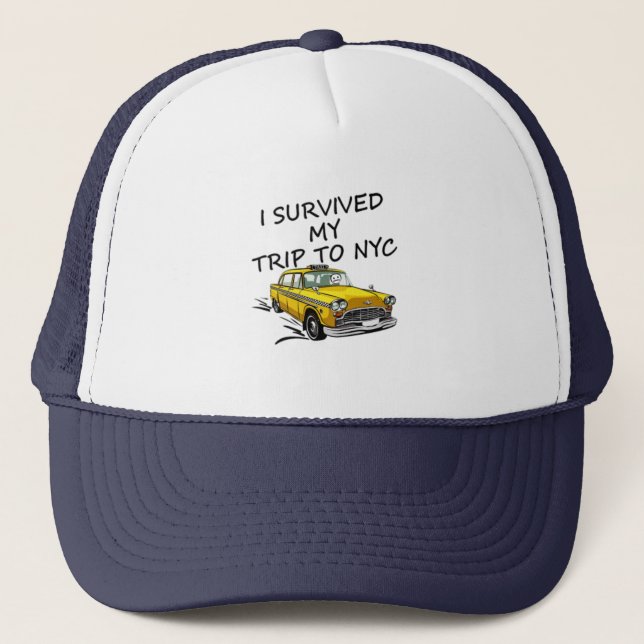 Casquette Voyage survécu NYC Funny Trucker Chapeau (Devant)