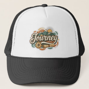 Casquette Voyage vers les montagnes & typographie d'aventure