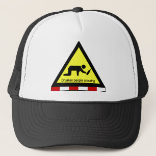 Casquette Voyageurs en état d'ébriété traversant ⚠ panneau t