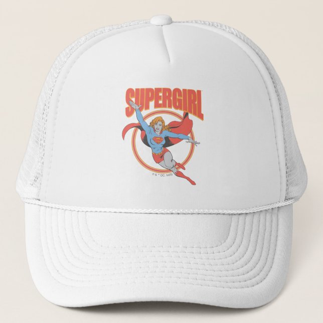 Casquette Vrai Vintage Supergirl Flying Graphic (Devant)