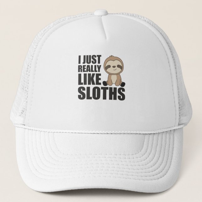 Casquette Vraiment comme Sloth's Sloth mignonnes animaux pou (Devant)
