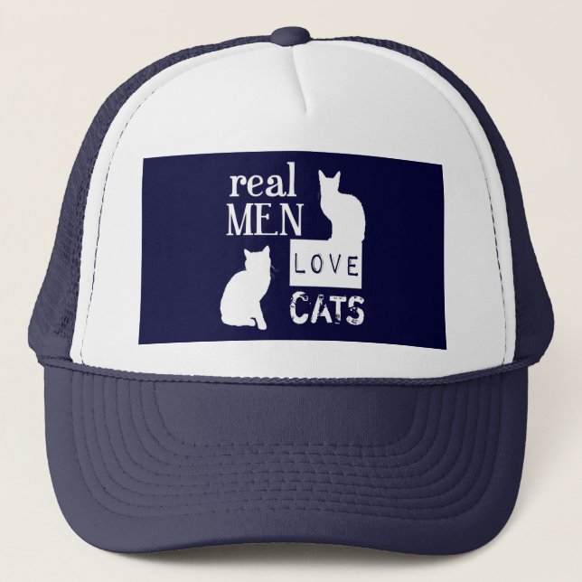 Casquette Vrais chats d'amour d'hommes (Devant)