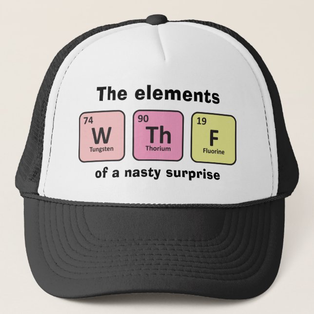 Casquette 'W Th F : Les éléments d'une mauvaise surprise' dr (Devant)