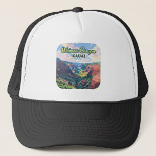 Casquette Waimea Canyon Kauai Hawaii Paysage Rétro