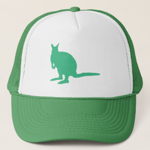Casquette Wallaby. Animal en vert.