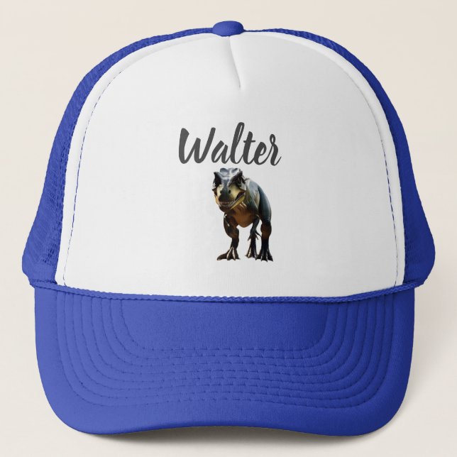 Casquette Walter Nom Avec T Rex Dinosaur, (Devant)