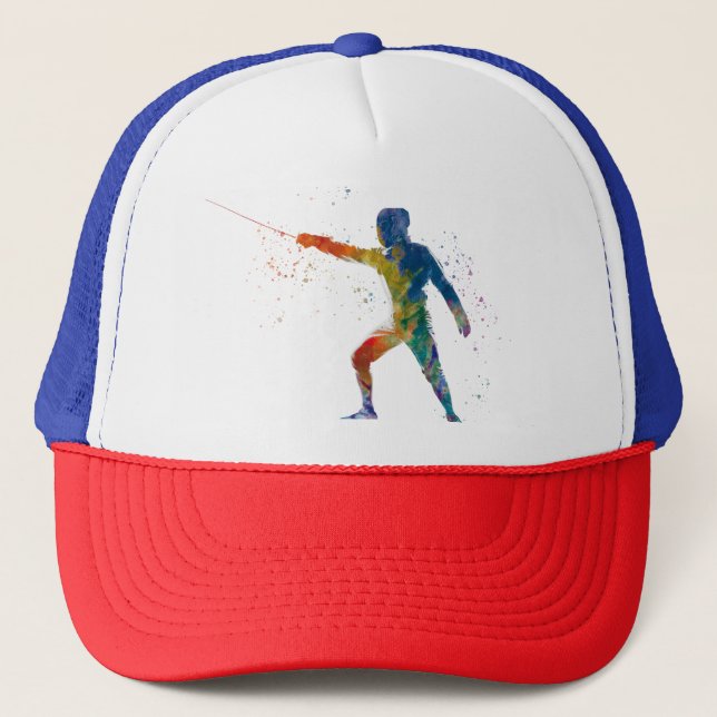 Casquette watercolor fencing (Devant)