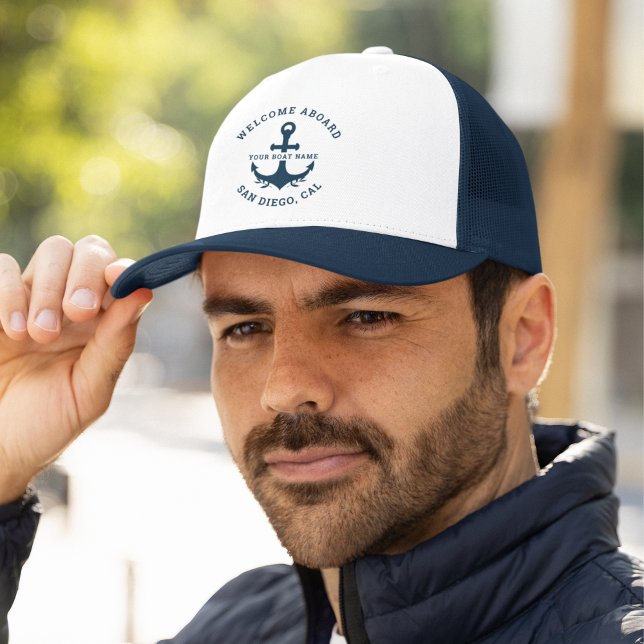 Casquette Welcome Aboard Nautica White (Créateur téléchargé)
