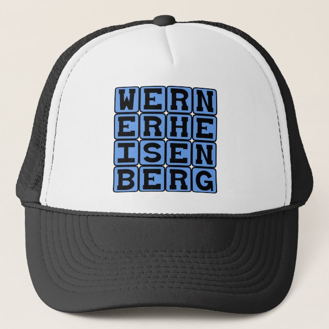 Casquette Werner Heisenberg, Principe d'incertitude (Devant)
