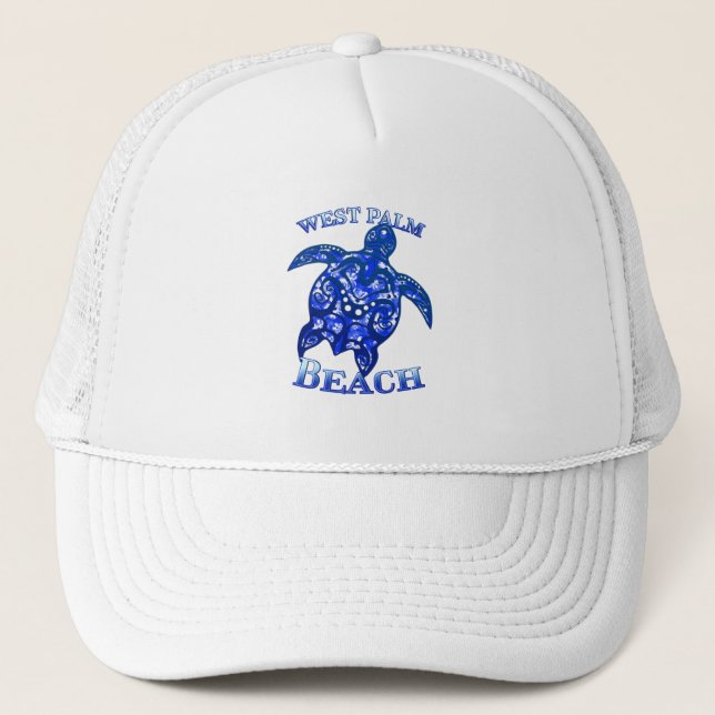 Casquette West Palm Beach Florida Vacation Tribal Turtle (Devant)