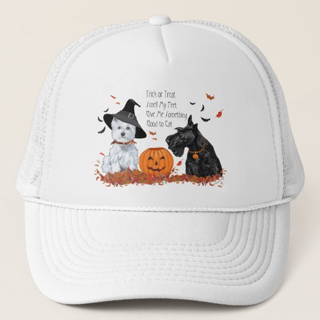 Casquette Westie et Scottie Halloween (Devant)