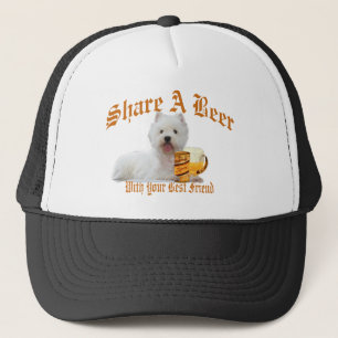 Casquette Westie partage une bière