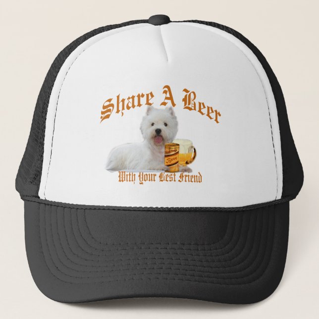 Casquette Westie partage une bière (Devant)