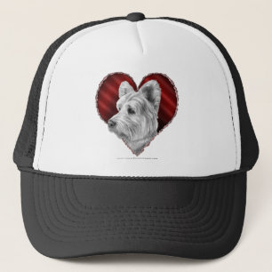 Casquette Westie Terrier avec le coeur