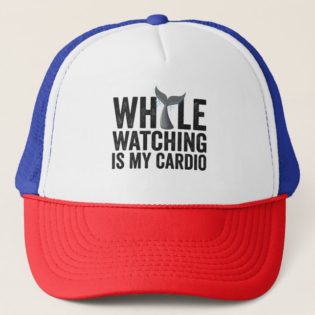 Casquette Whale Watching is My Cardio Funny Orca Animal Don (Devant)