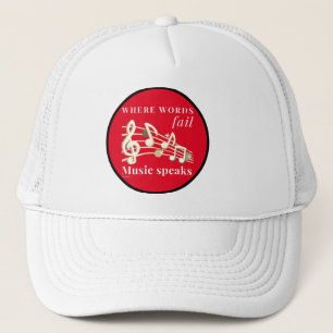 Casquette WHERE WORDS FAIL MUSIC PARLE un don inspirant