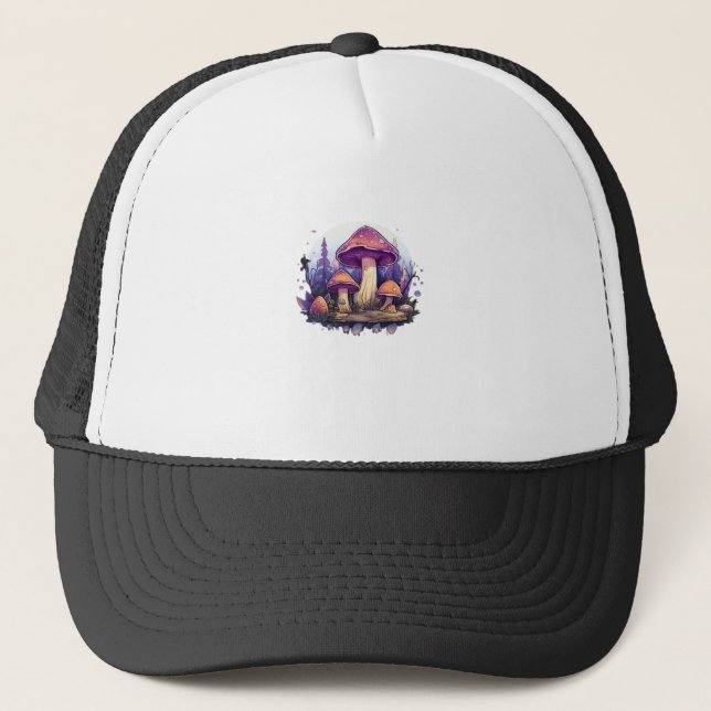 Casquette Whimsigoth Champignons Et Crystals Classique (Devant)