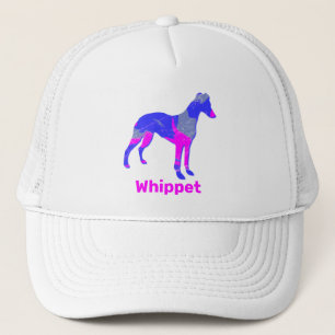 Casquette Whippet / Italien Greyhound Dog Silhouette rose